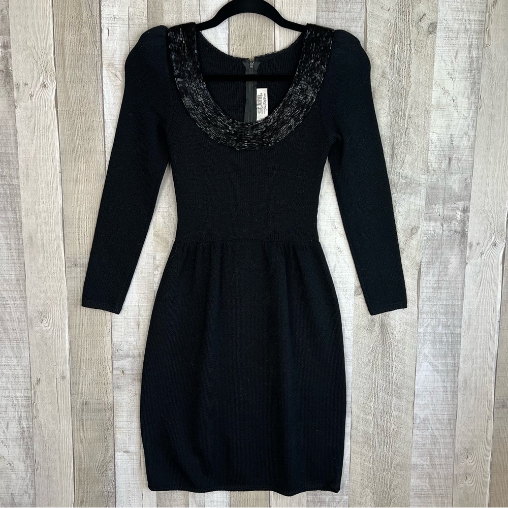 Vintage ST JOHN Lillie Rubin Black
Santana Puff Sleeve Beaded Trim Evening
Dress - Picture 2 of 9